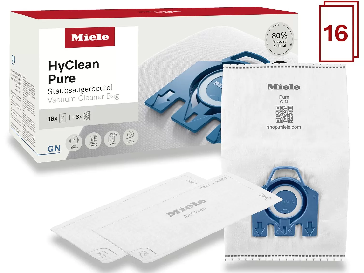 Комплект мешков пылесборников Miele GN XXL HyClean Pure 3 D