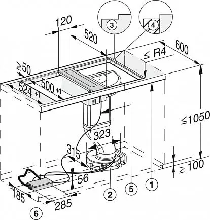 Панель комби Miele  (вытяжка) CSDA7001 FL модульная