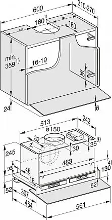 Встраиваемая вытяжка Miele DAS4640