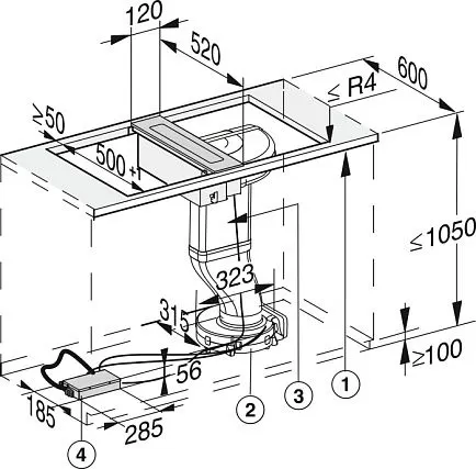 Панель комби Miele  (вытяжка) CSDA7001 FL модульная