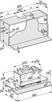 Встраиваемая вытяжка Miele DAS4940